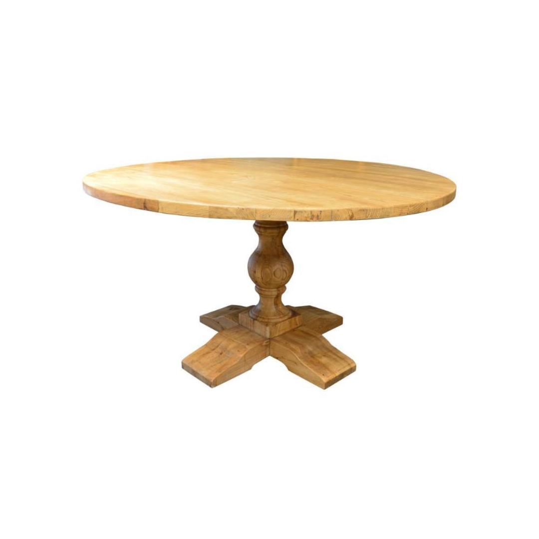 Oak Round Dining Table 140cm image 0